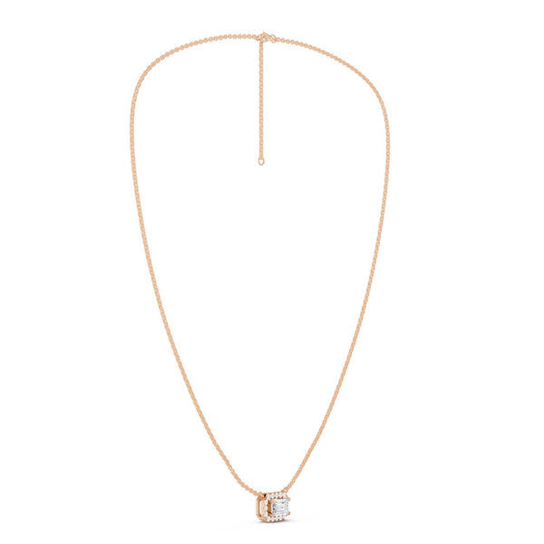Emerald Halo Necklace