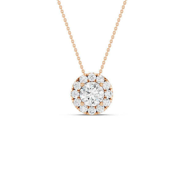Round Halo Necklace