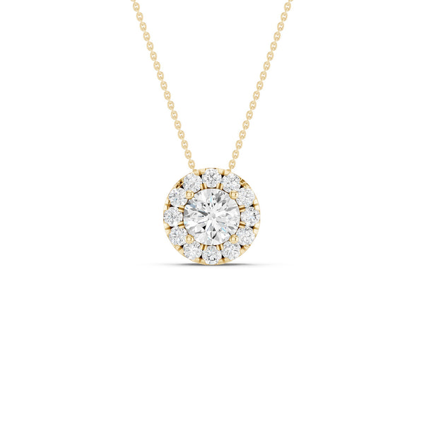 Round Halo Necklace