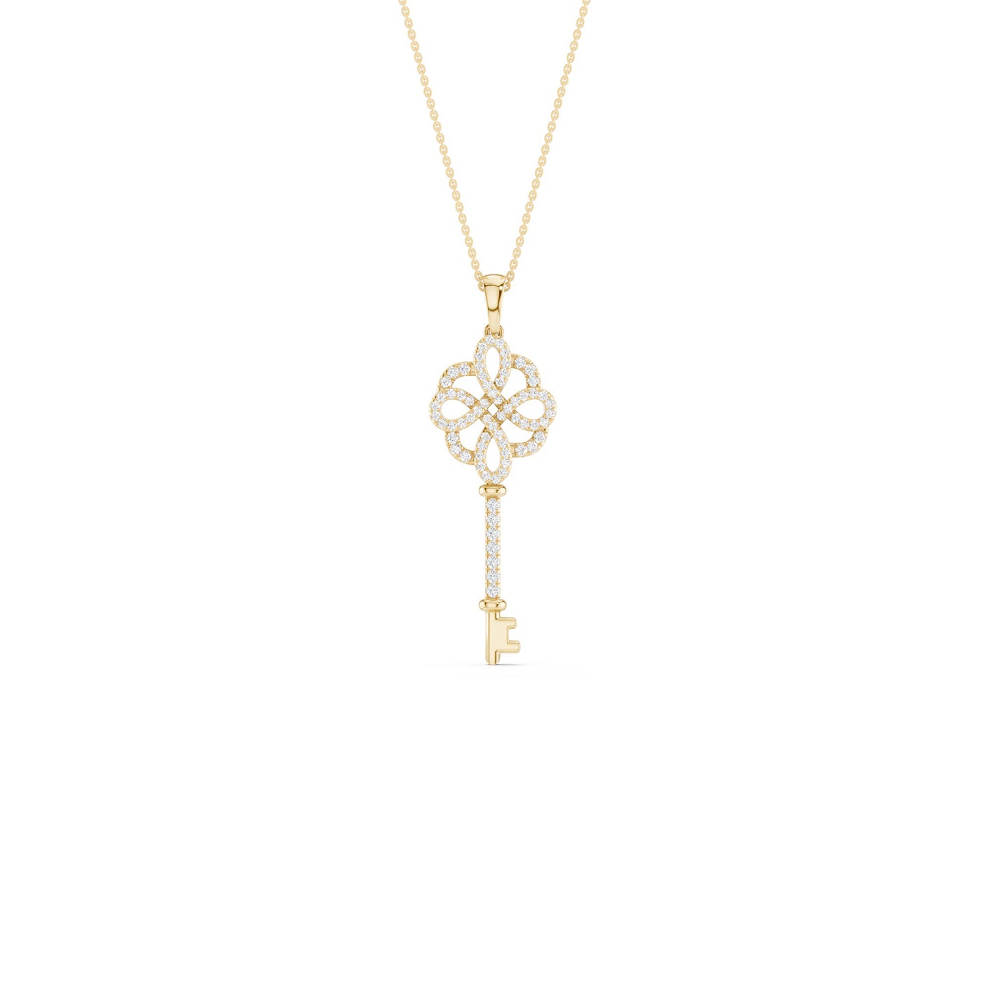 Floral Key Necklace