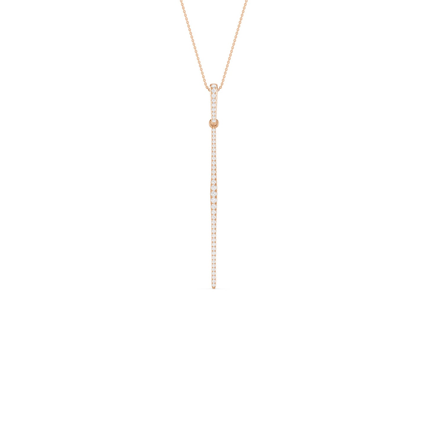 Tapering Linear Bar Necklace
