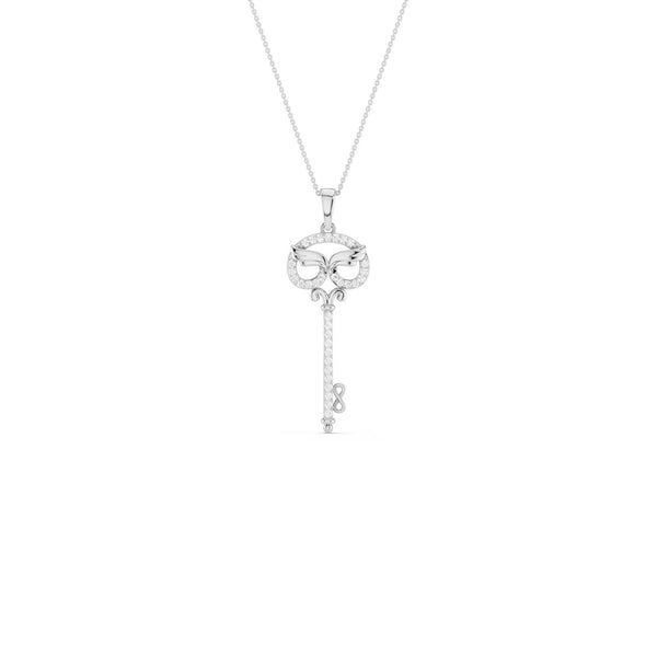 Angel Wings Key Necklace