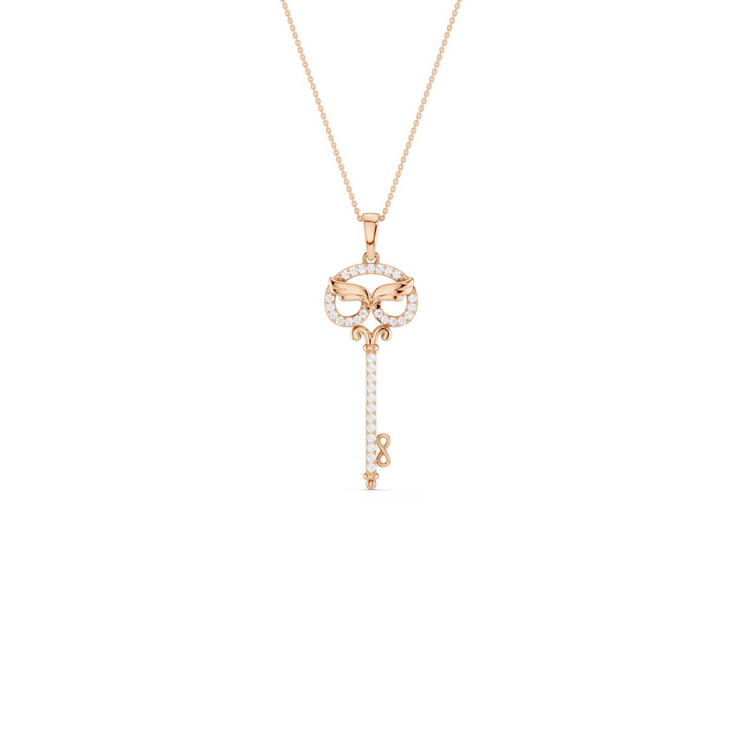 Angel Wings Key Necklace