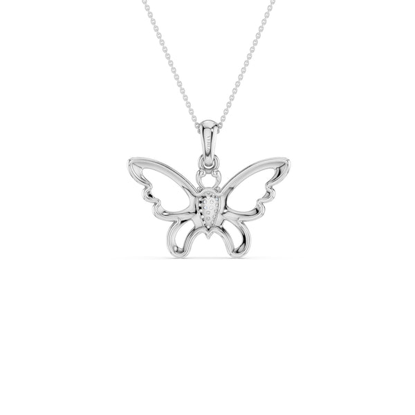 Butterfly Flutter Silhouette Pendant