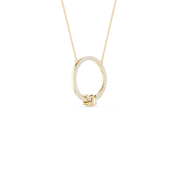 Butterfly Circular Silhouette Pendant