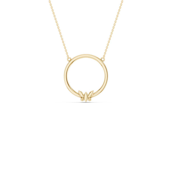 Butterfly Circular Silhouette Pendant
