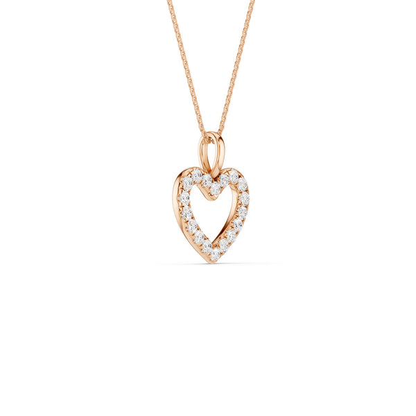 Heart Silhouette Drop Necklace