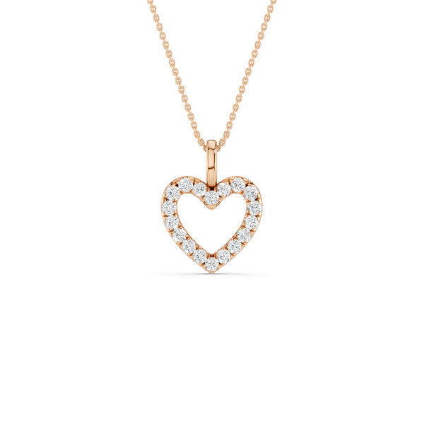 Heart Silhouette Drop Necklace
