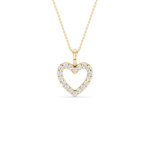 Heart Silhouette Drop Necklace