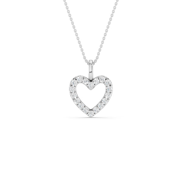 Heart Silhouette Drop Necklace