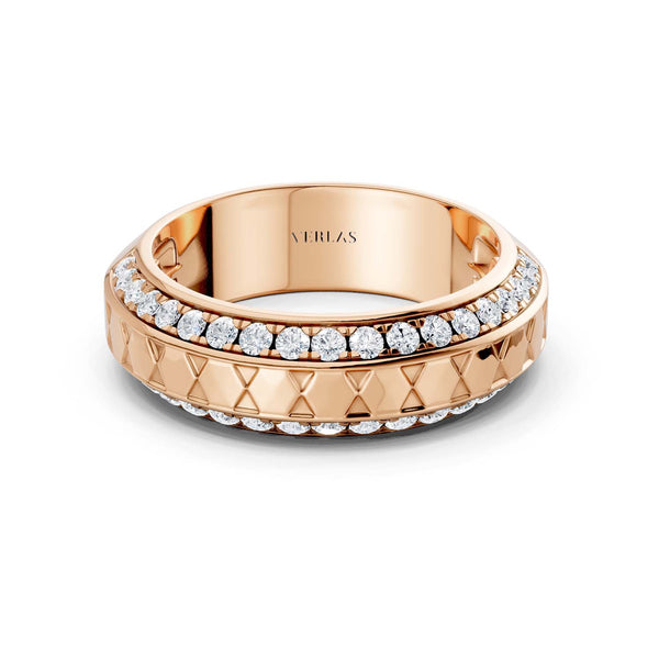 Diamond Trail Beveled Hexagon Band