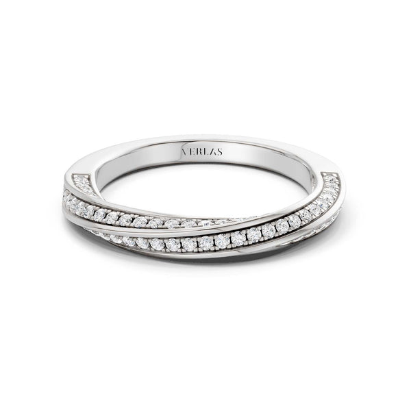 Half Swirl Diamond Ring
