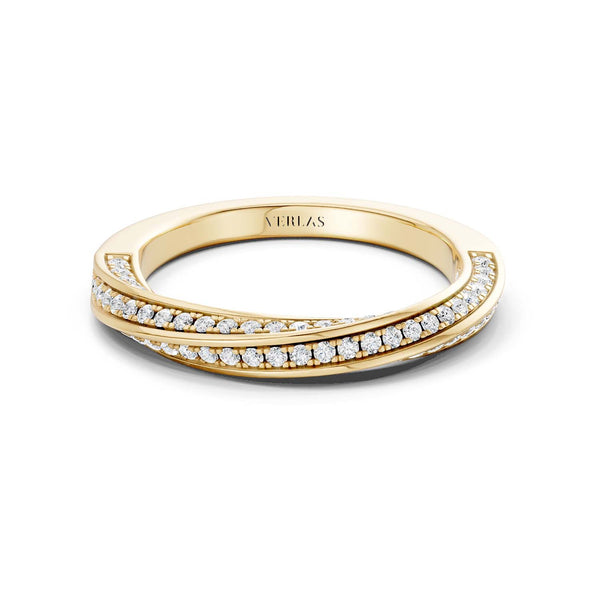 Half Swirl Diamond Ring