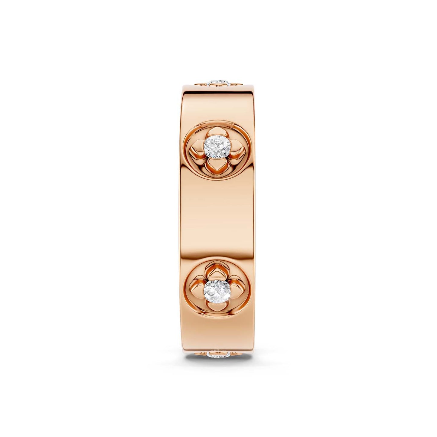 La Fleur 5.10mm 6-Diamonds Round Band