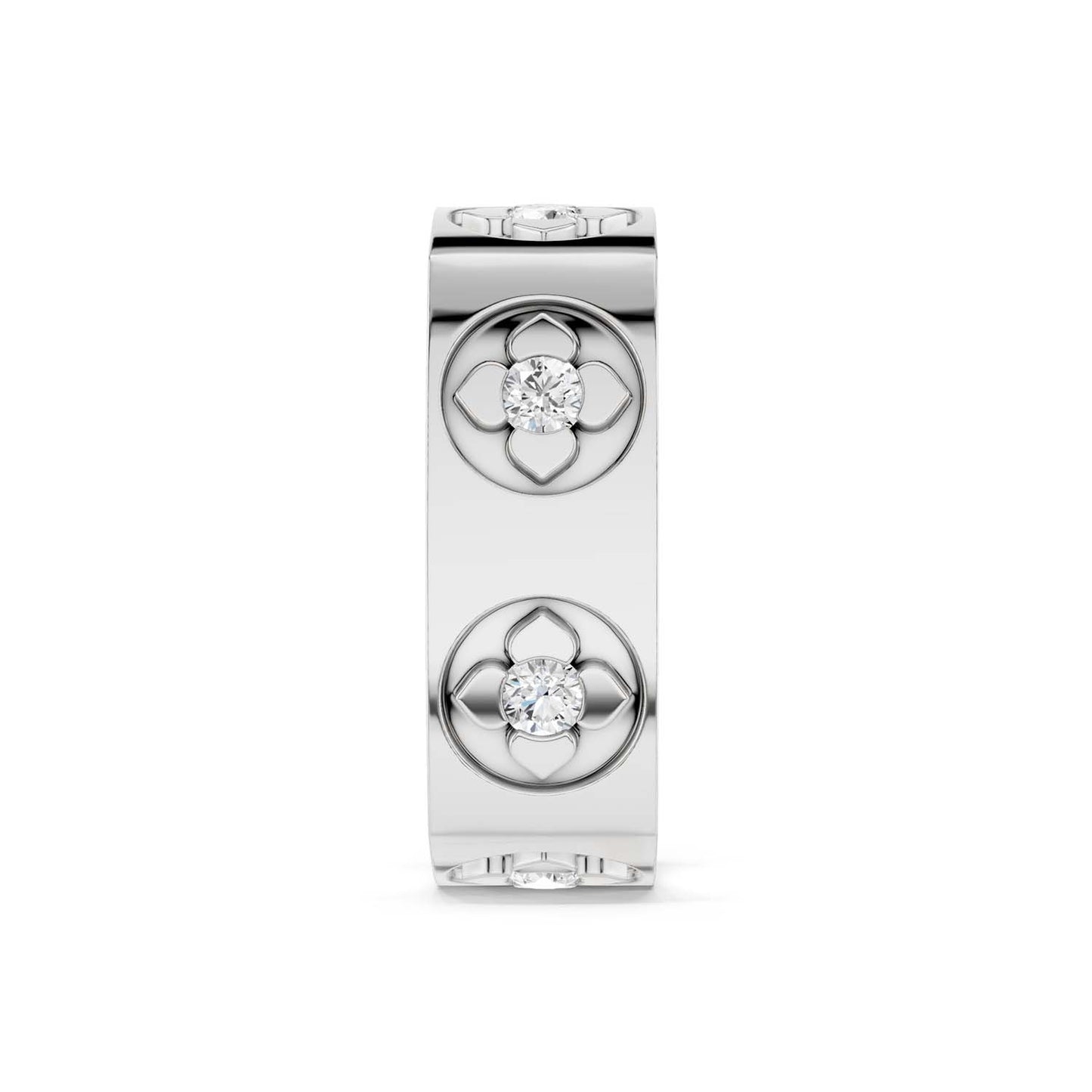 La Fleur 6.10mm 6-Diamonds Square Band