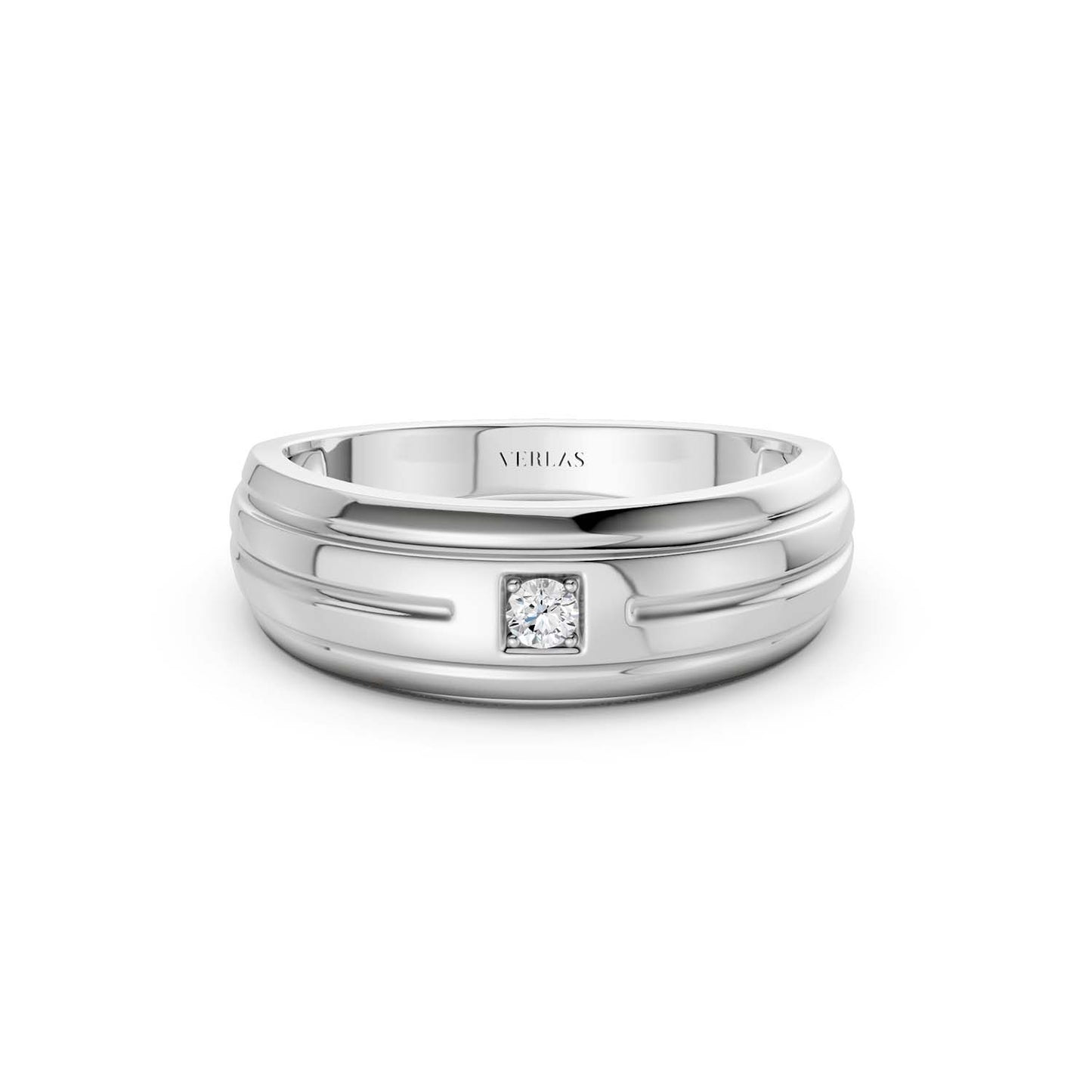 1-Stationed Round Diamond Band