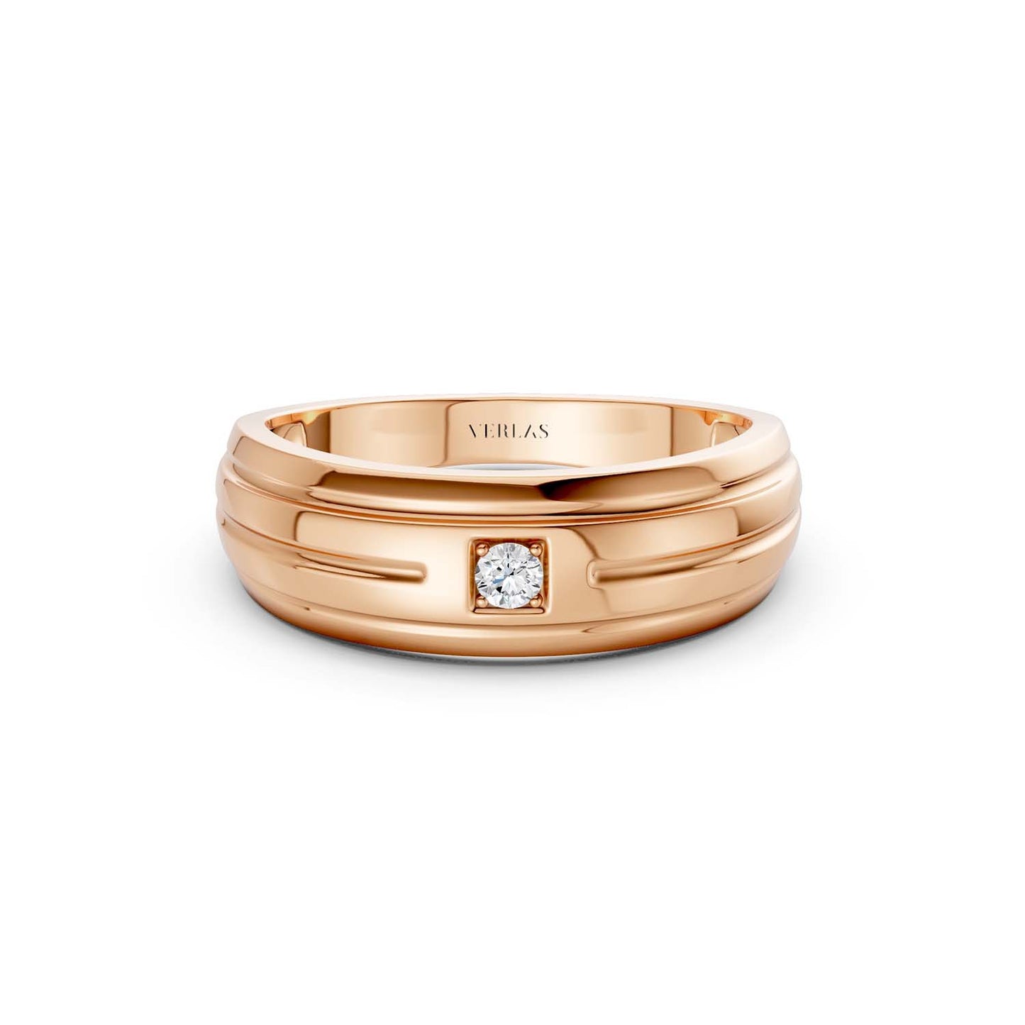 1-Stationed Round Diamond Band