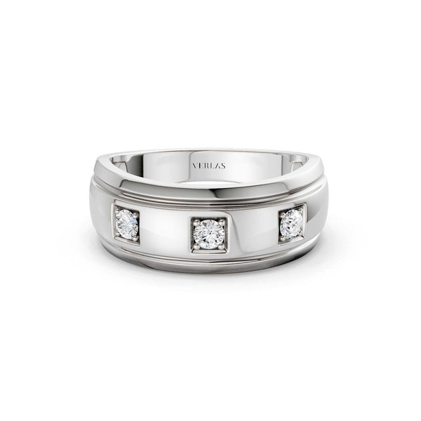 3-Stationed Round Diamond Band