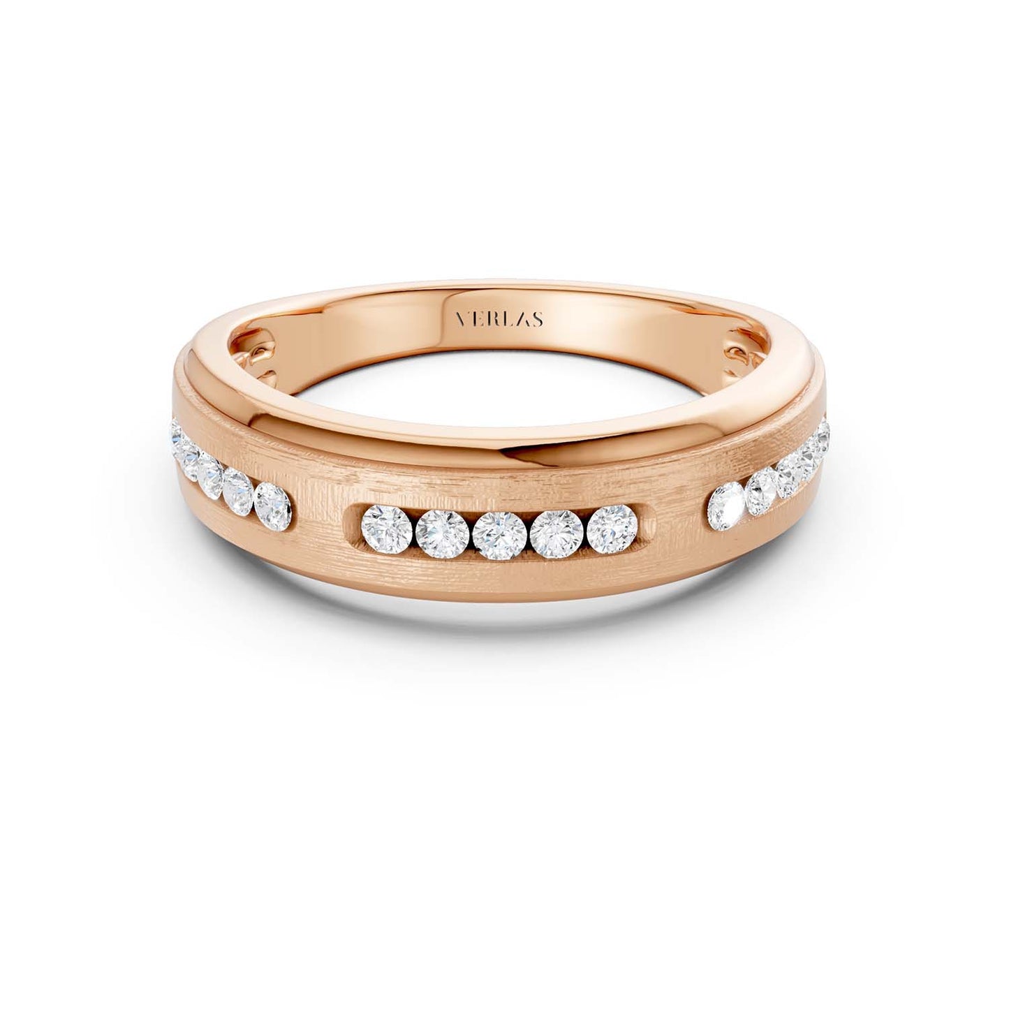 6mm 3-Trail Round Diamonds Nick-Set Band