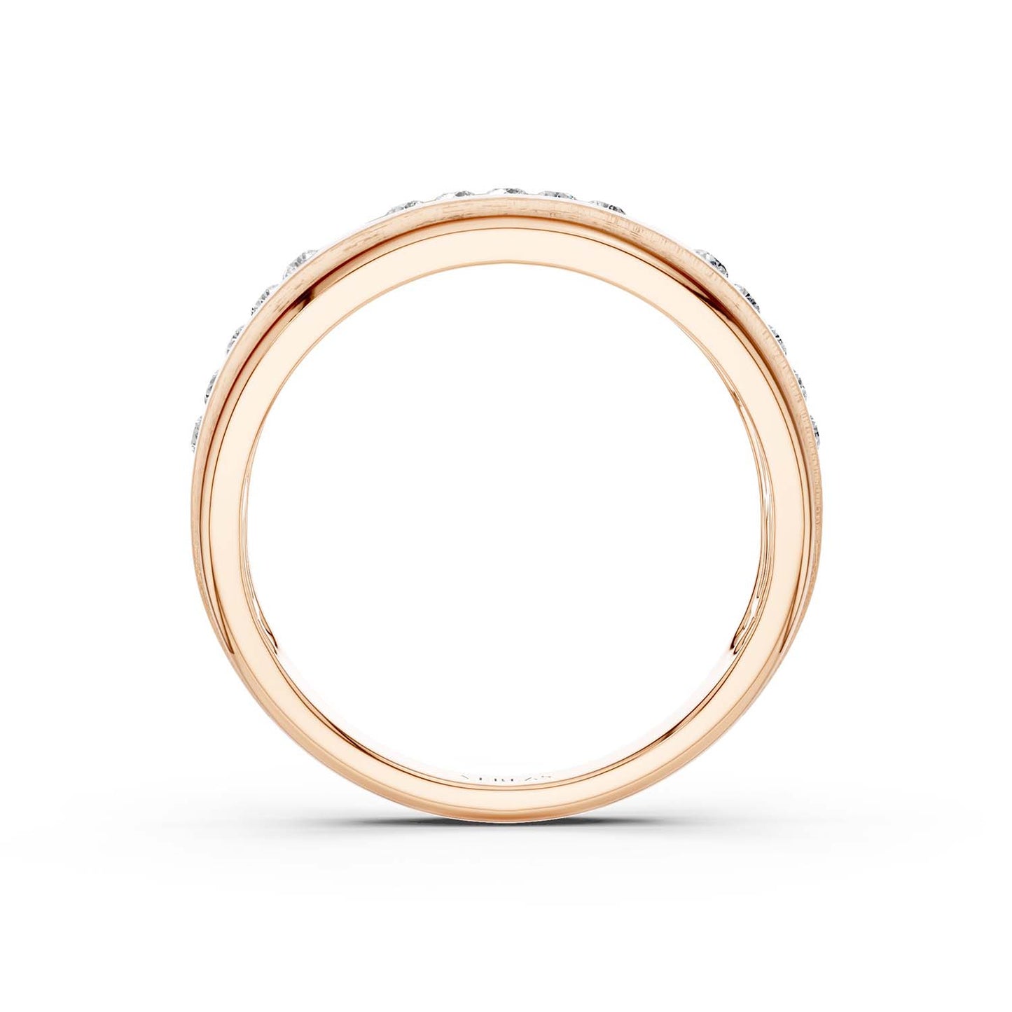 6mm 3-Trail Round Diamonds Nick-Set Band