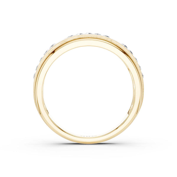 6mm 3-Trail Round Diamonds Nick-Set Band