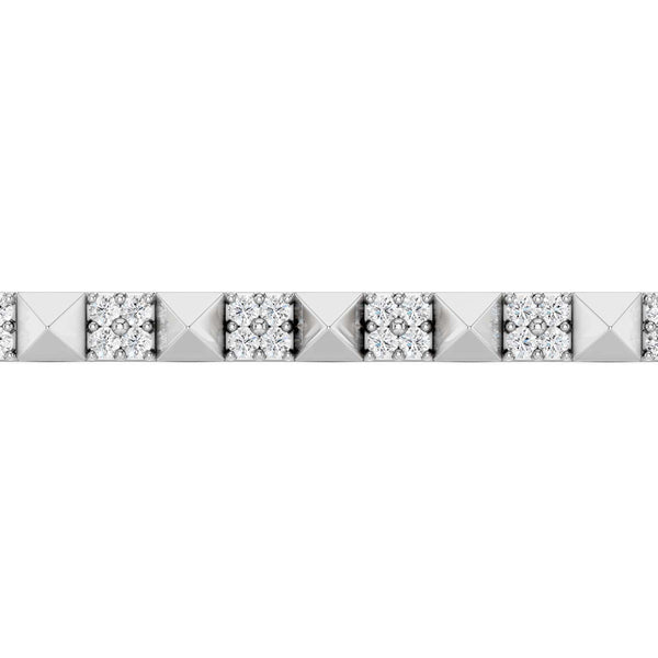 Pyramid Sequence Diamond Bolo Bracelet