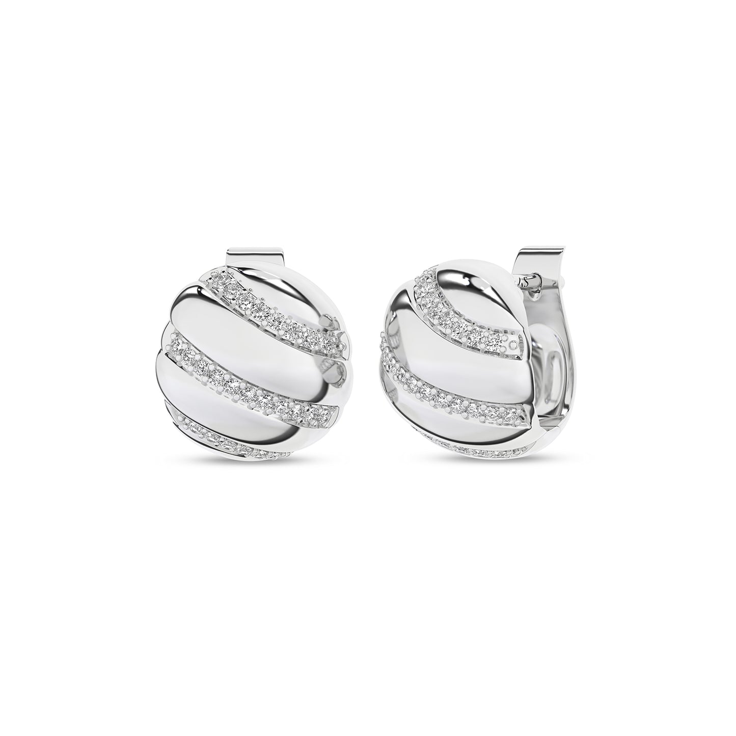Round Statement Huggie Hoops