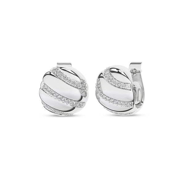 Round Statement Huggie Hoops
