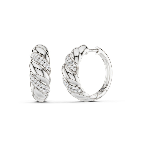 Twisted Rope Huggie Hoops