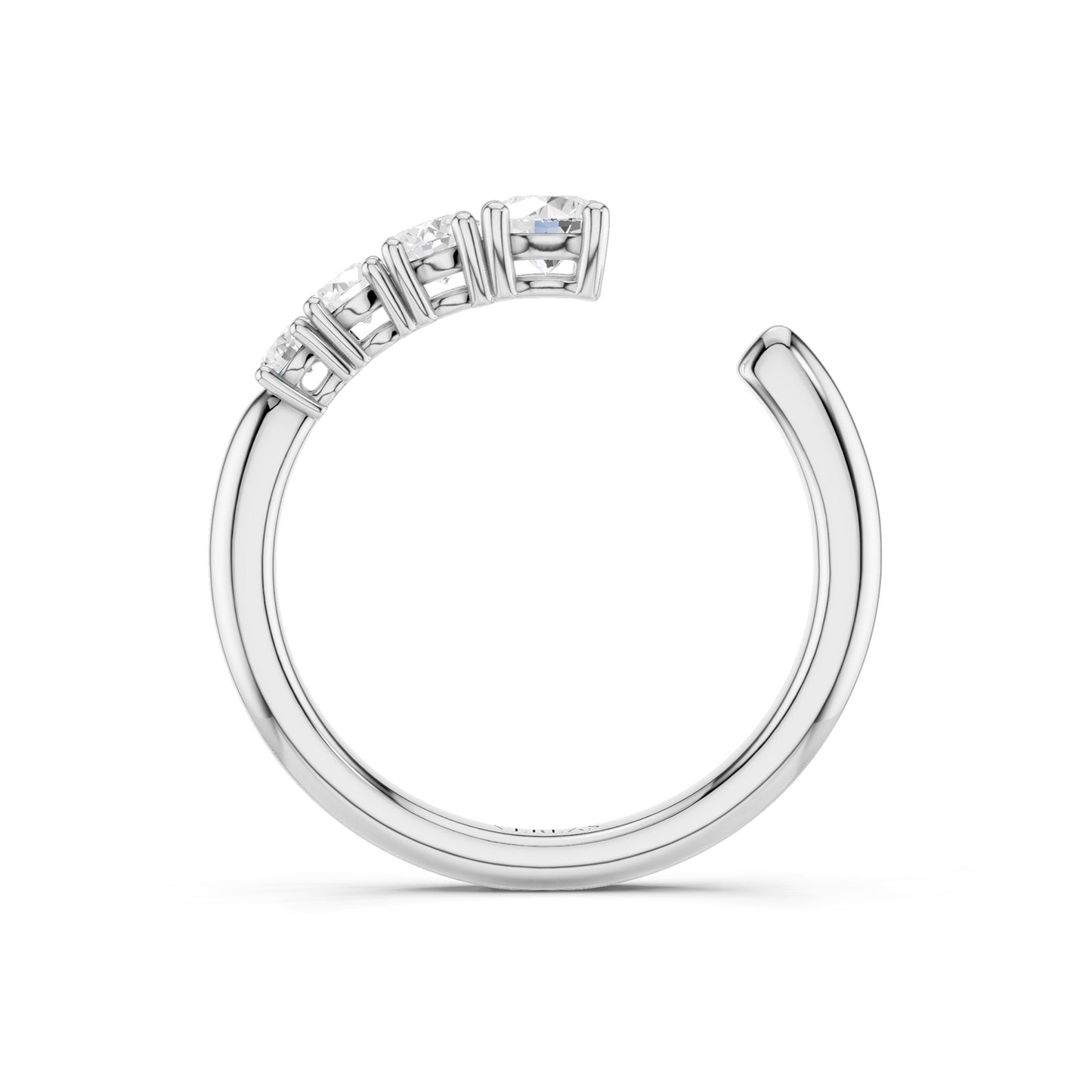 Round Crescendo Open Ring
