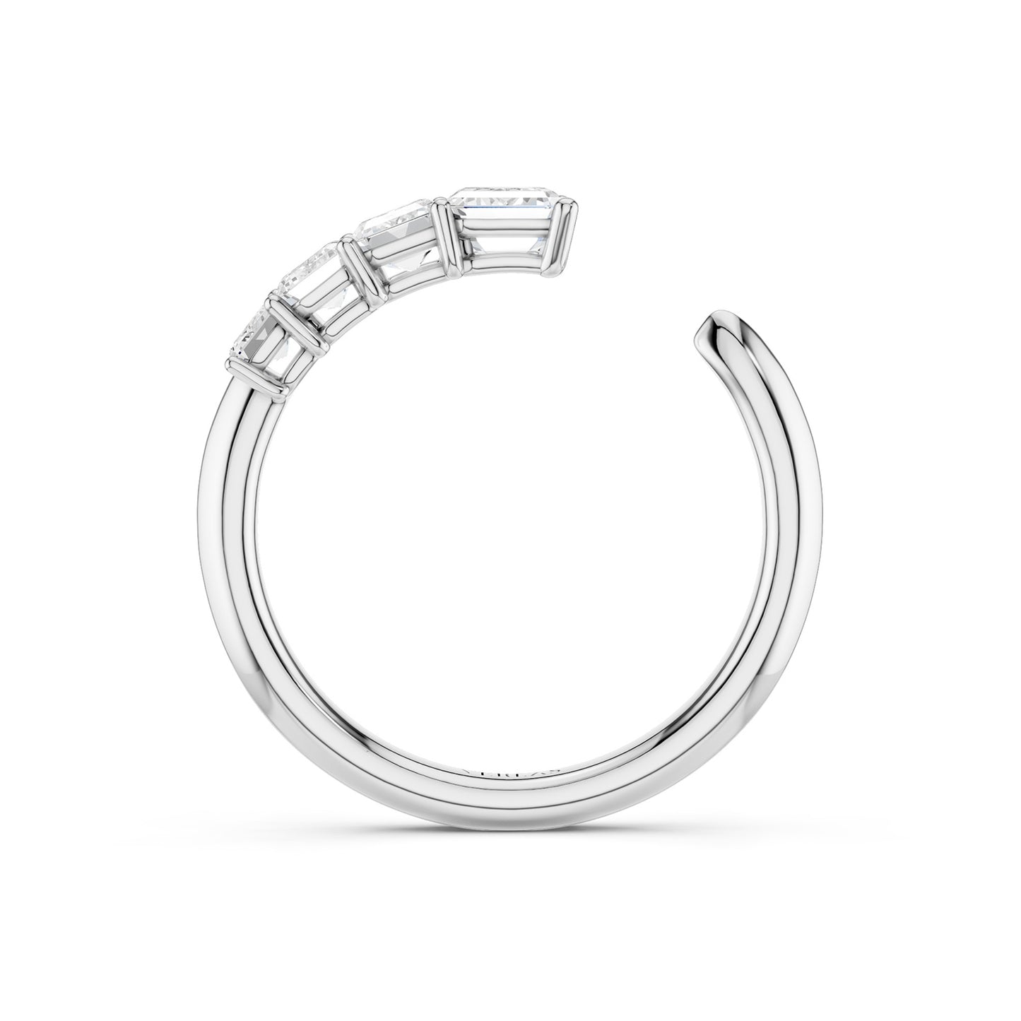 Emerald Crescendo Open Ring