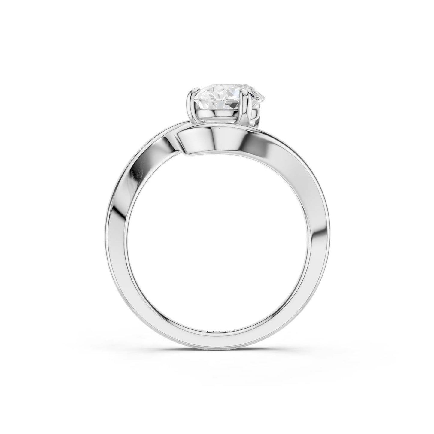 Curved Shank Dewdrop Ring