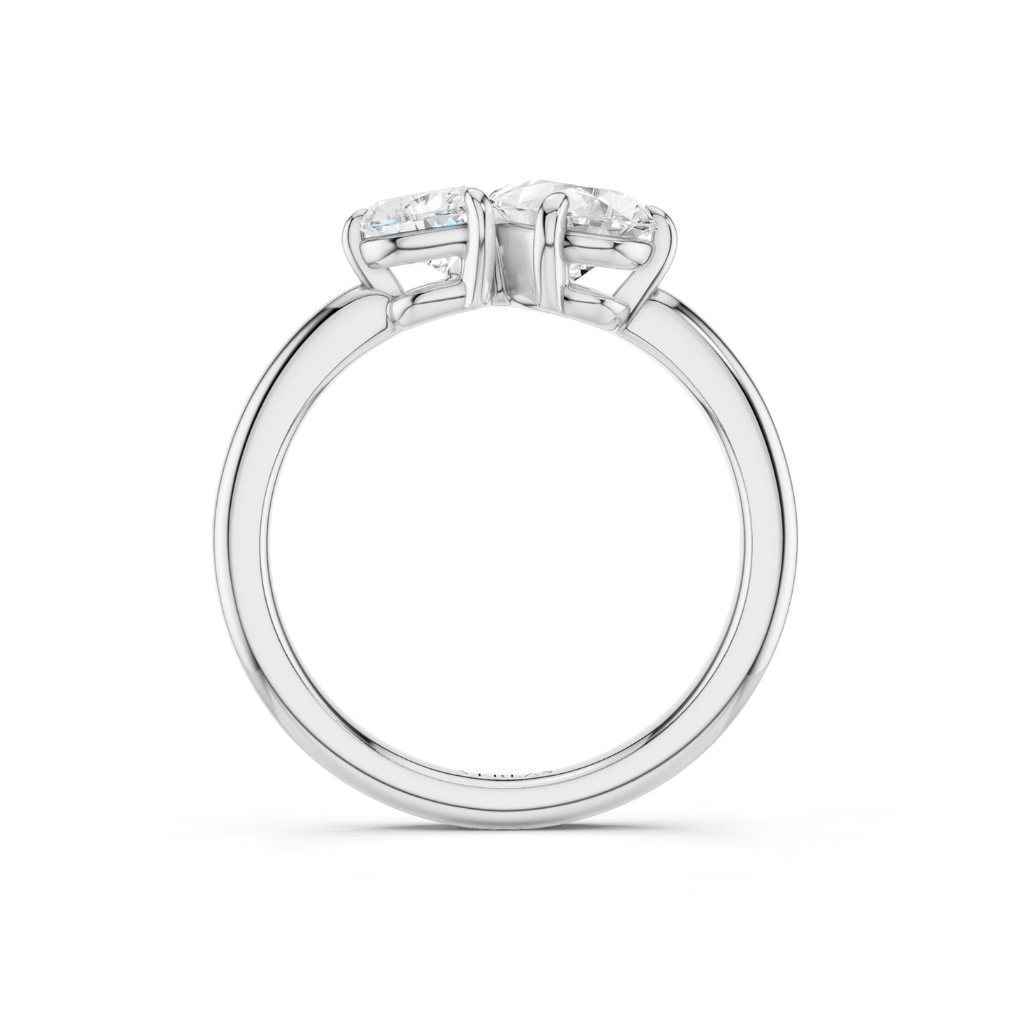 Heart Pear Diamond Toi et Moi Ring