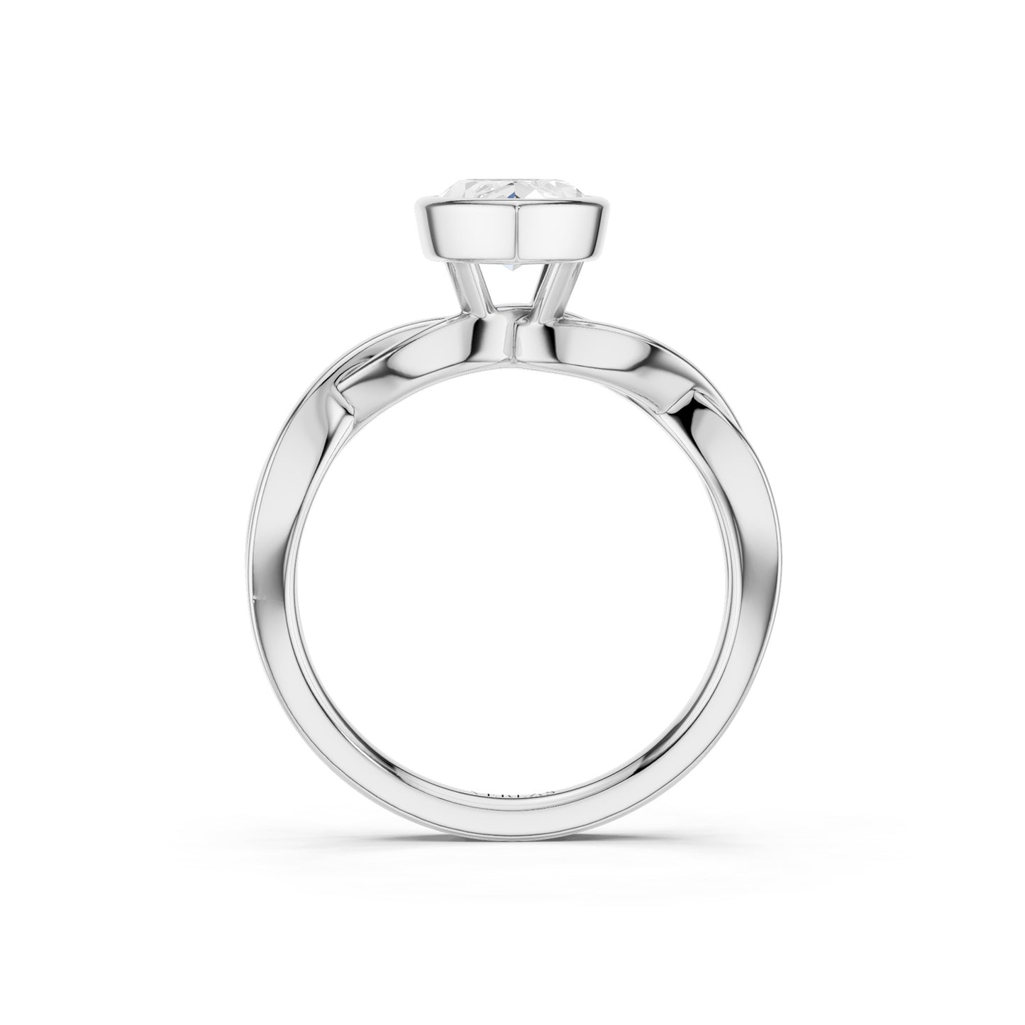 Twisted Bezel Marquise Diamond Ring