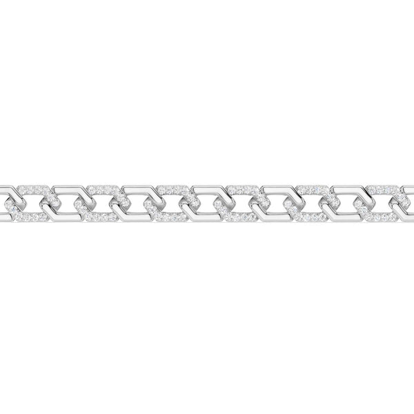 Alternating Diamond Hexagon Link Bracelet