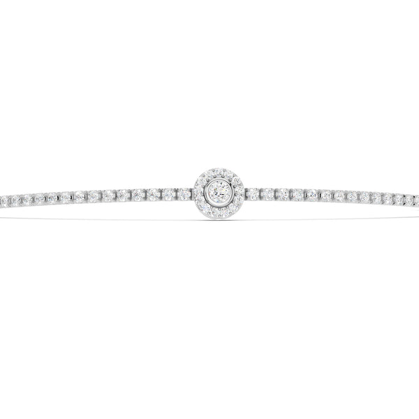 Signature Round Halo Bolo Bracelet
