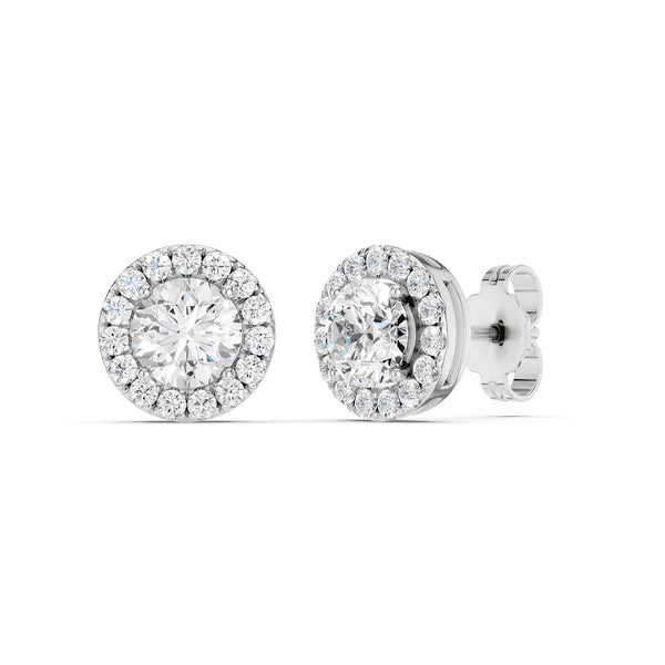 Round Halo Studs