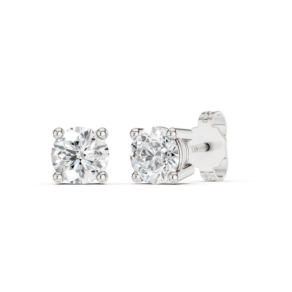 Round Solitaire Studs Medium