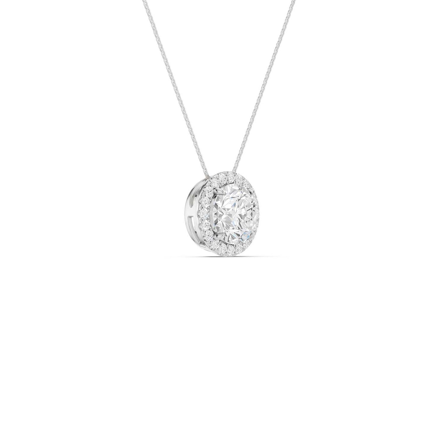 Round Halo Pendant
