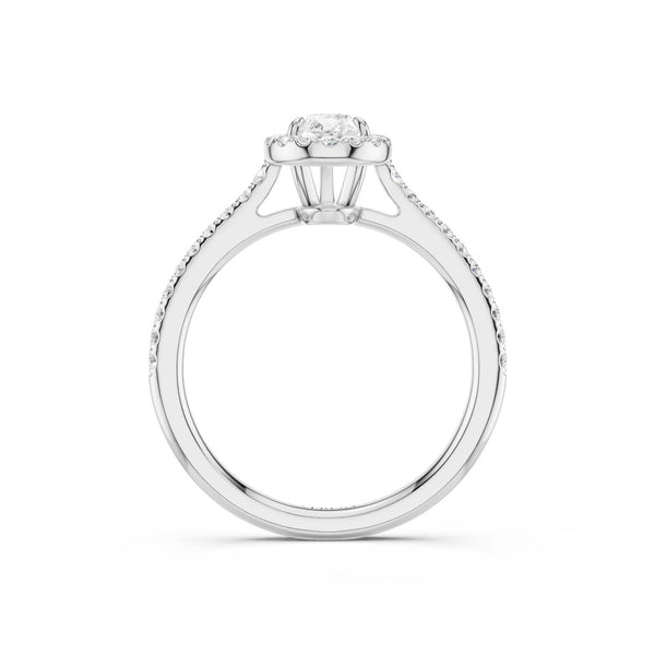 Dewdrop Signature Halo Ring