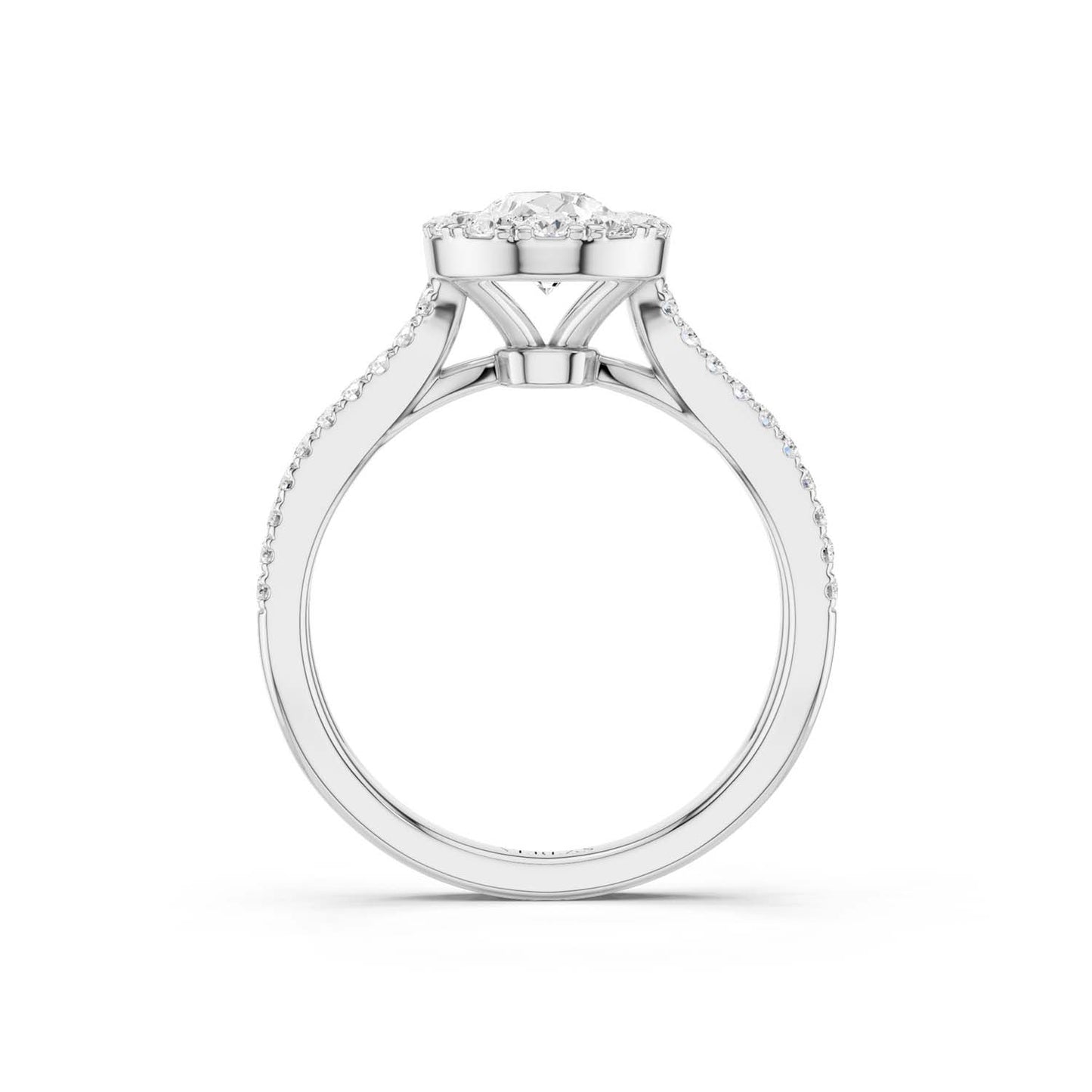 Unified Iconic Dewdrop Halo Ring