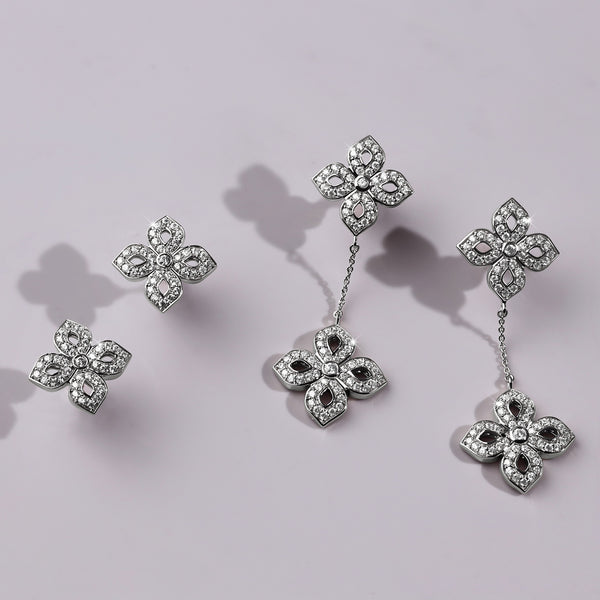 La Fleur Diamond Silhouette Studs
