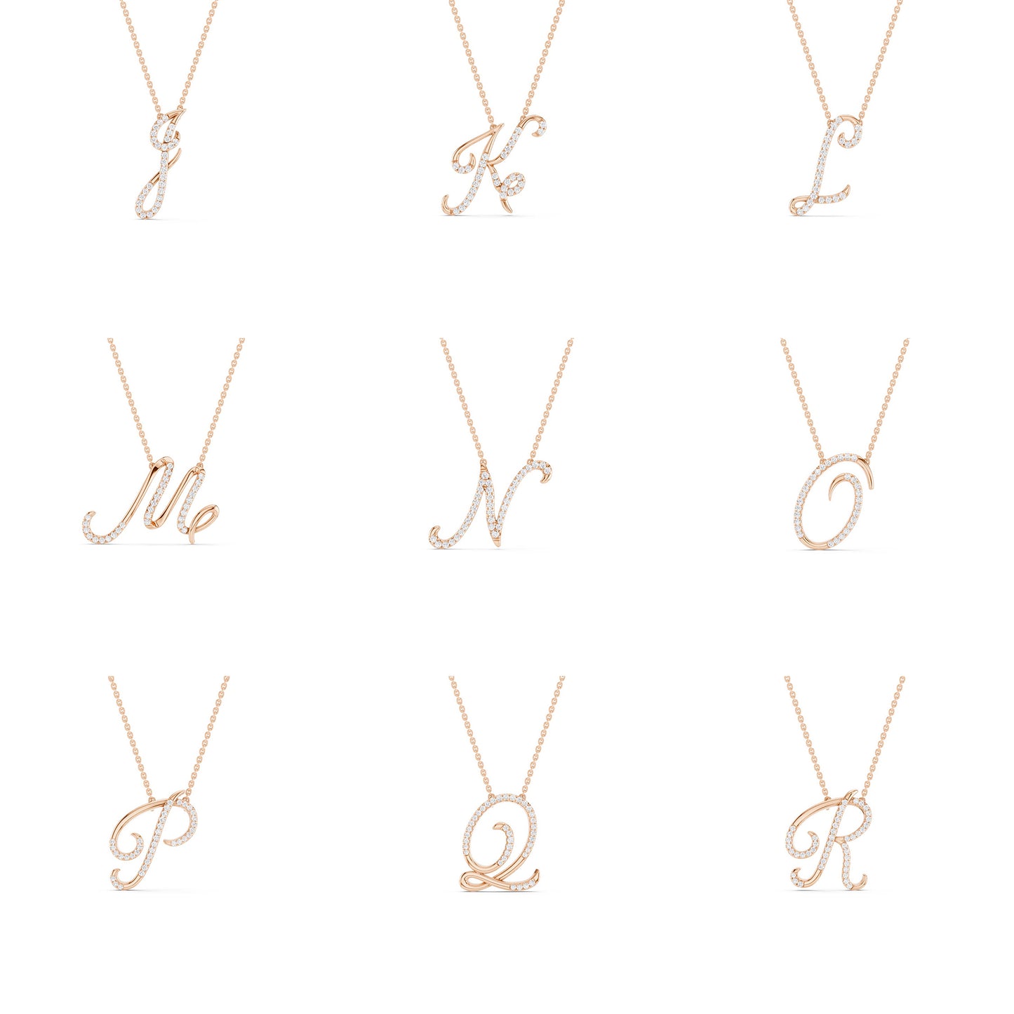 Signature Diamond Alphabet Necklace