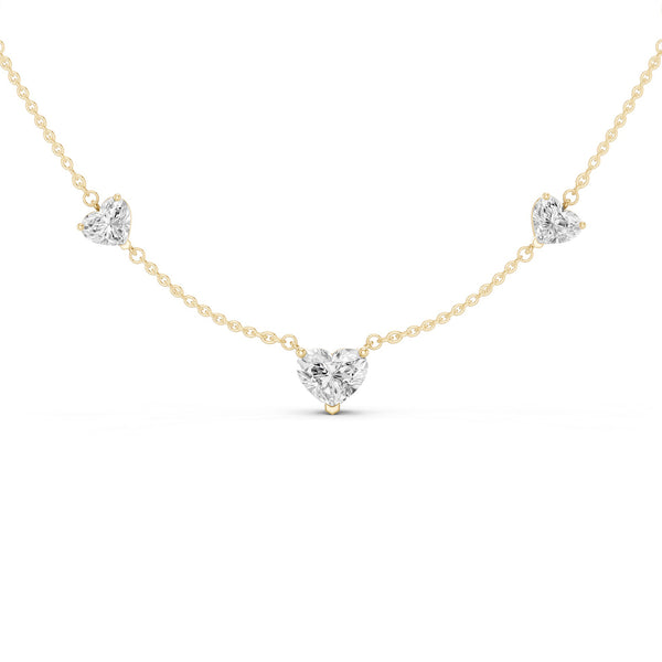 5 Heart Stationed Necklace