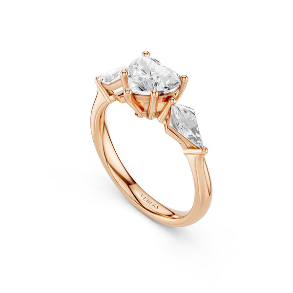 Heart - Kite Trinity Diamond Ring