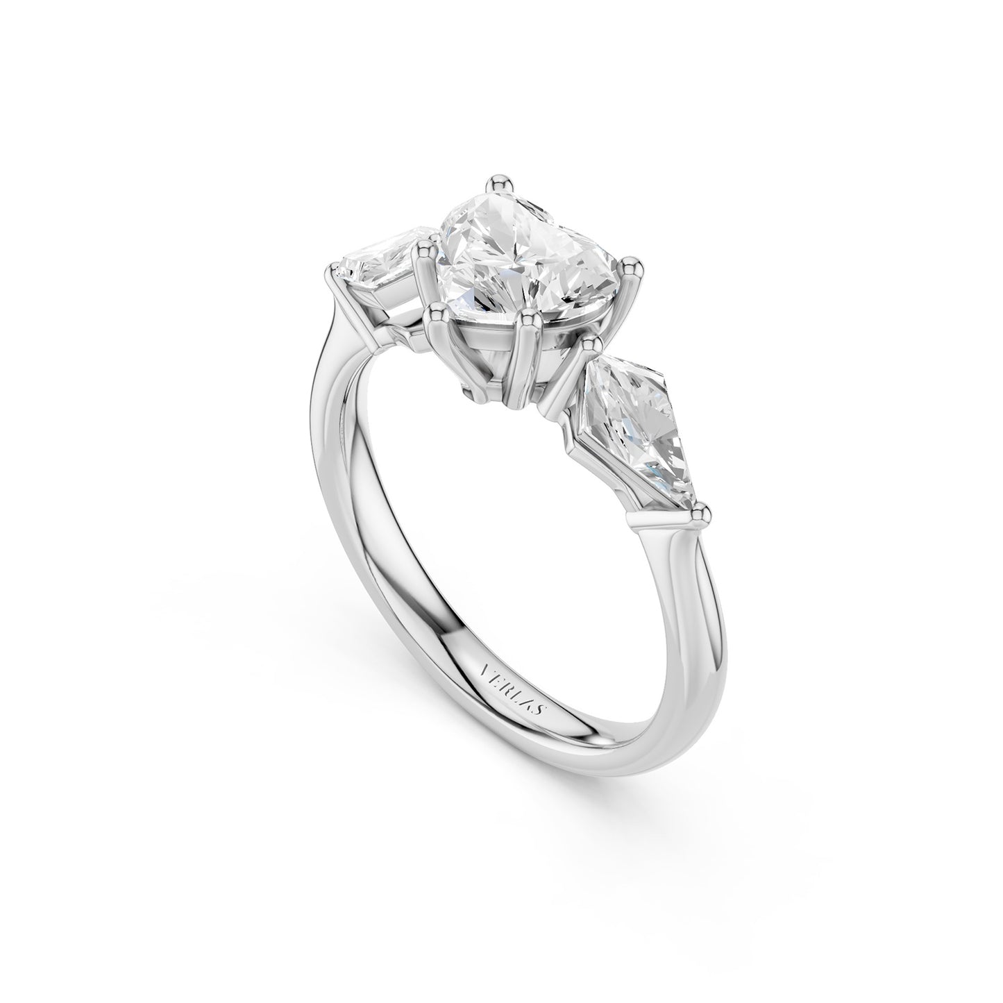 Heart - Kite Trinity Diamond Ring