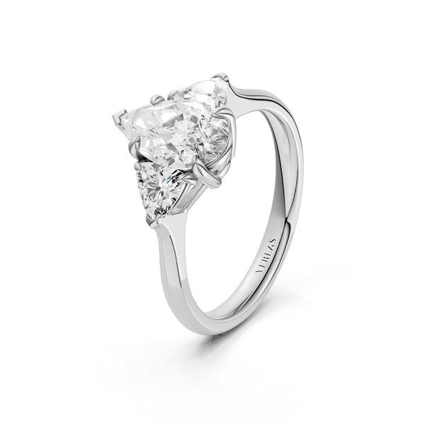 Pear - Trillion Trinity Diamond Ring