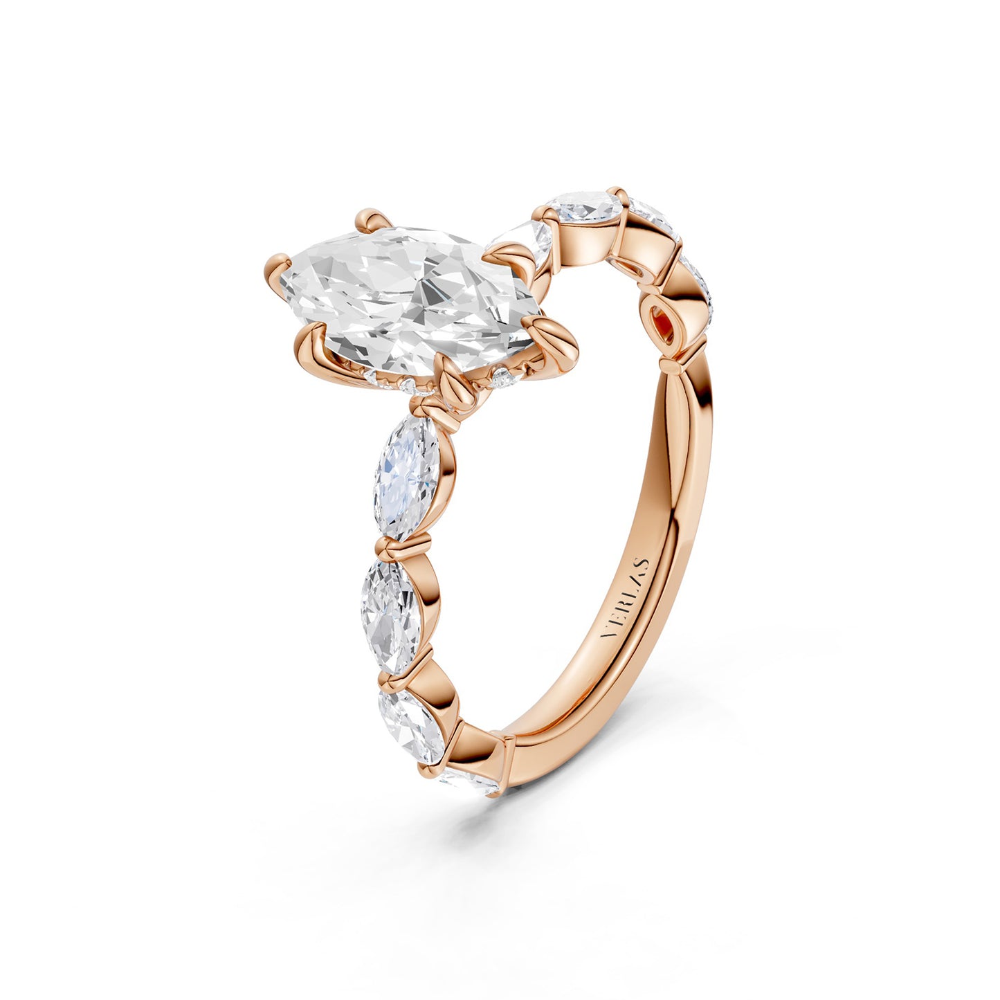 Marquise  Hidden Halo Diamond Ring