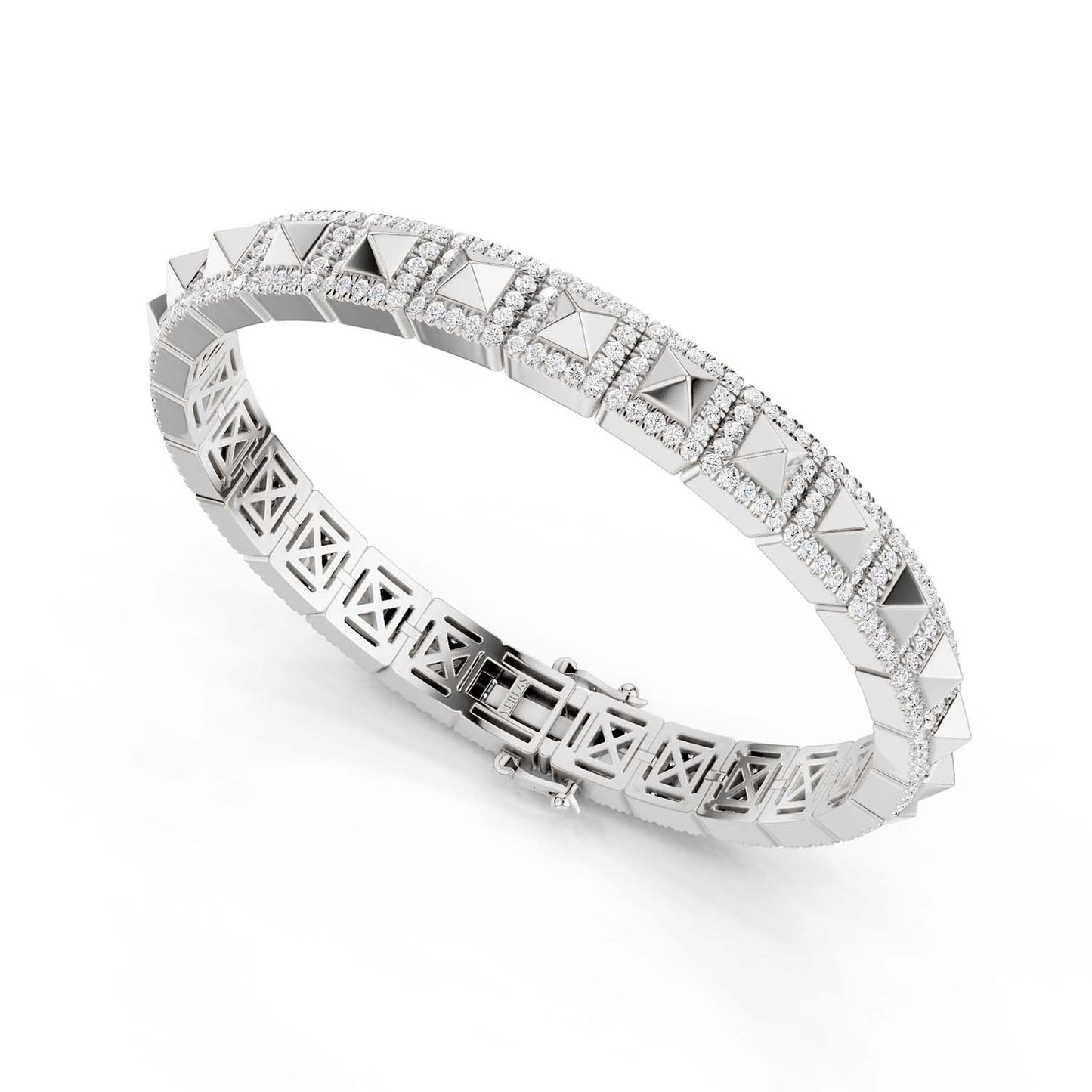 Pyramid Luxe Geometric Tennis Bracelet