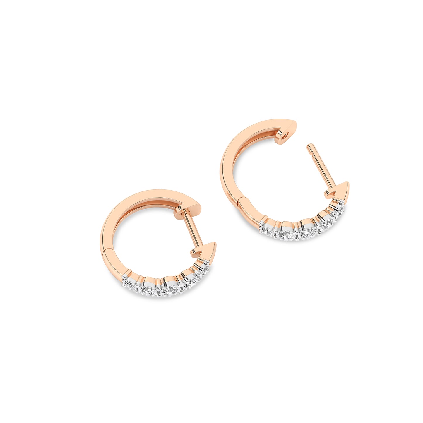 Graduated Radiant Huggie Hoops